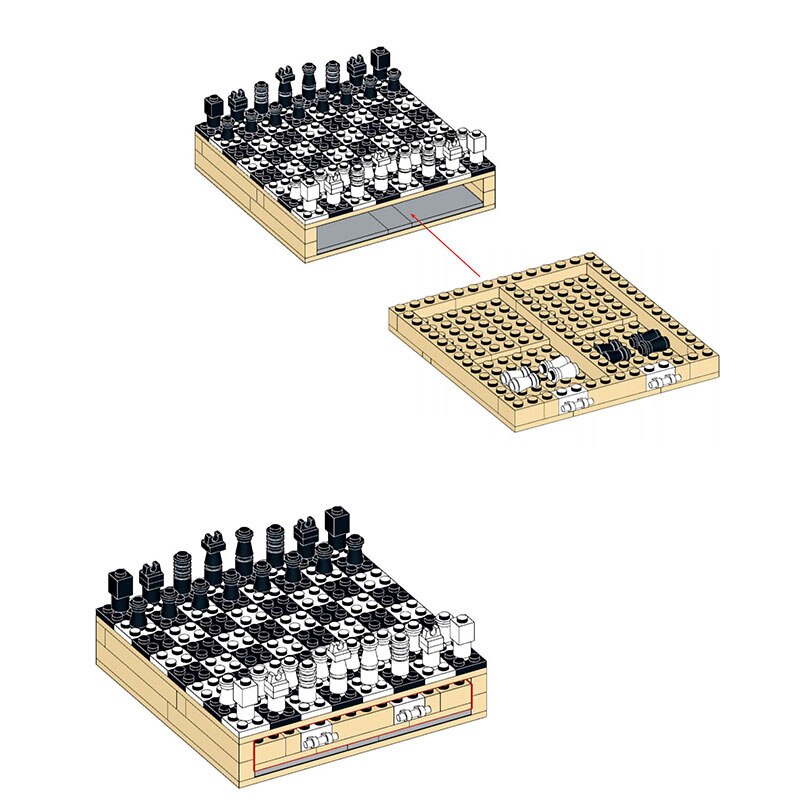 International Chess Game Travel Folding Chess Board Set Chess Set Blocks Toys Adults Children Mini Bricks Kids Educational Gifts