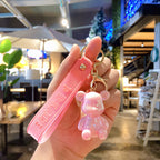 Electroplating Acrylic Violent Bear Key Chain Creative Doll Doll Bag Pendant Schoolbag Pendant Cute Key Chain
