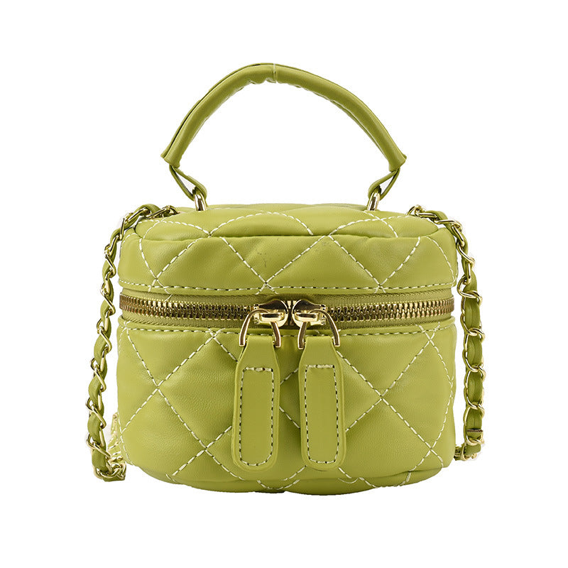 Mobile Phone Bag Summer New Women's Bag Chain Rhombus Messenger Bag Fashion Small Bag Hand-Held Lipstick Bag Women