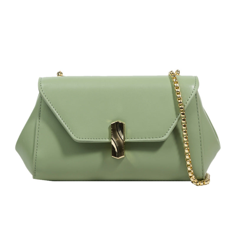 Fashion Small Fresh Women's Bag New Snake Bone Chain Bag Summer Shoulder Bag Lock Messenger Bag