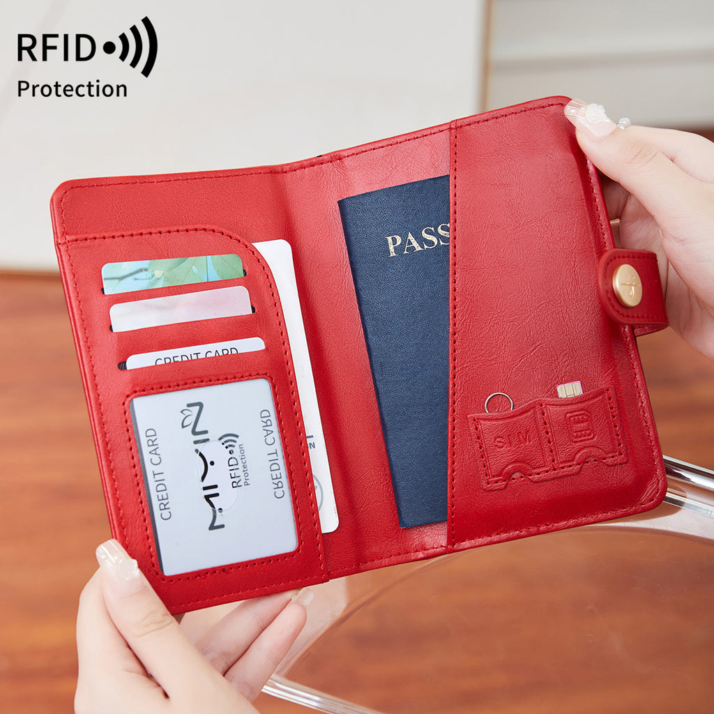 Travel passport bag simple and portable multifunctional passport holder document storage protective cover