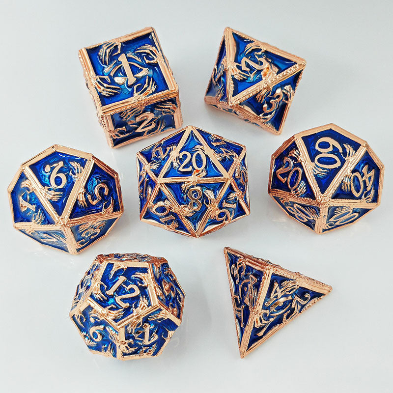 Popular New Eye Hand Dice Set, D&amp;D Cthulhu Role-Playing Game, 7-Piece Metal Dice Set