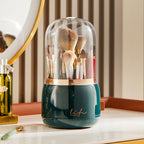 Luxury Wind Makeup Brush Storage Bucket Dust-Proof Lipstick Eyebrow Pencil Cosmetics Storage Box Rotating Brush Barrel