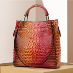 Handbag Women's Fashion Embossed Tote Bag Large Capacity Maternity Bucket Bag