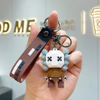 Building Blocks Cartoon Kaws Doll Key Chain Cute Couple Jewelry Key Pendant Bag Pendant Doll Key Chain