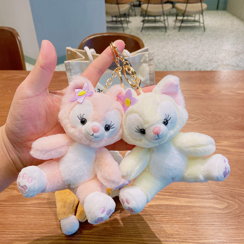 Lingna Belle Plush Key Chain Bag Doll Doll Bag Pendant Cute Couple Cartoon Pendant Key Chain