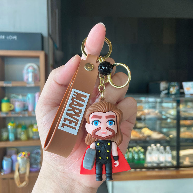 Cartoon Captain America Cute Key Chain Iron Man Doll Key Pendant Schoolbag Pendant Car Key Chain