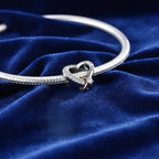 Silver Heart Bead with Ring Charm NYSHK