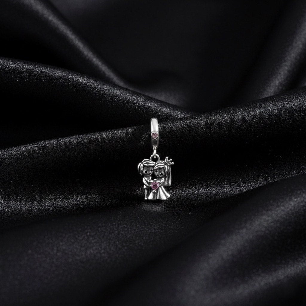 Silver Bride and Groom Charm-Infinite Love NYSHK
