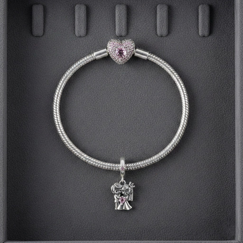 Silver Bride and Groom Charm-Infinite Love NYSHK