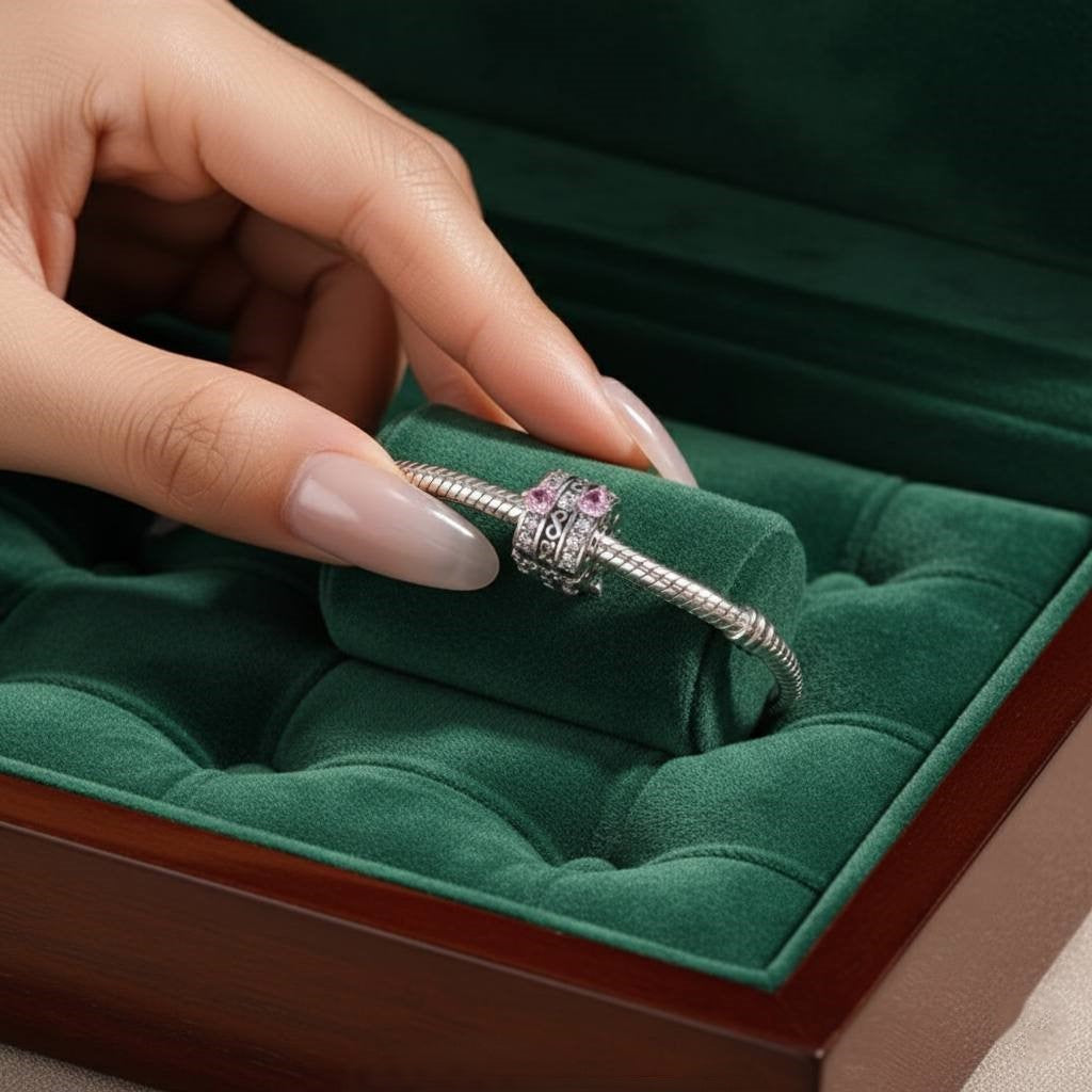 Love Spacer Bead with Heart and Infinity Design NYSHK