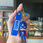 Cartoon Captain America Cute Key Chain Iron Man Doll Key Pendant Schoolbag Pendant Car Key Chain
