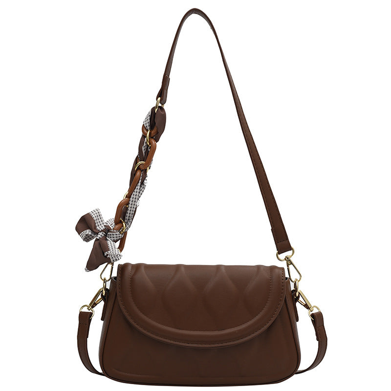 New Bag Shoulder Small Square Bag PU Texture Bag Women's Small Fresh Chain Messenger Bag Trendy Underarm Bag