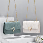 Peach Heart Lock Shoulder Bag Diagonal Cross Bag