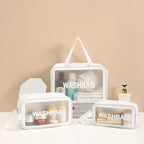 Cosmetic Bag Toiletry Bag Portable Wash Bag Letter Organizer Ins Transparent Storage Bag