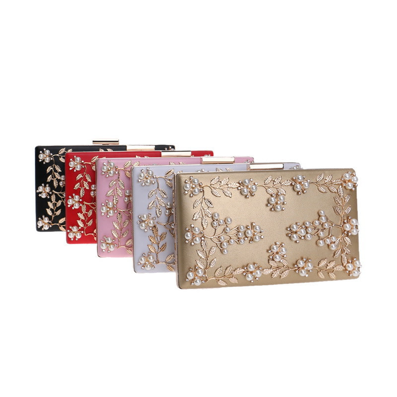 Clutch Bag Evening Bag Women's European And American Banquet Bag Flower Evening Bag