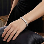 925 Sterling Silver Bohemian Style Tennis Bracelet - NYSHK