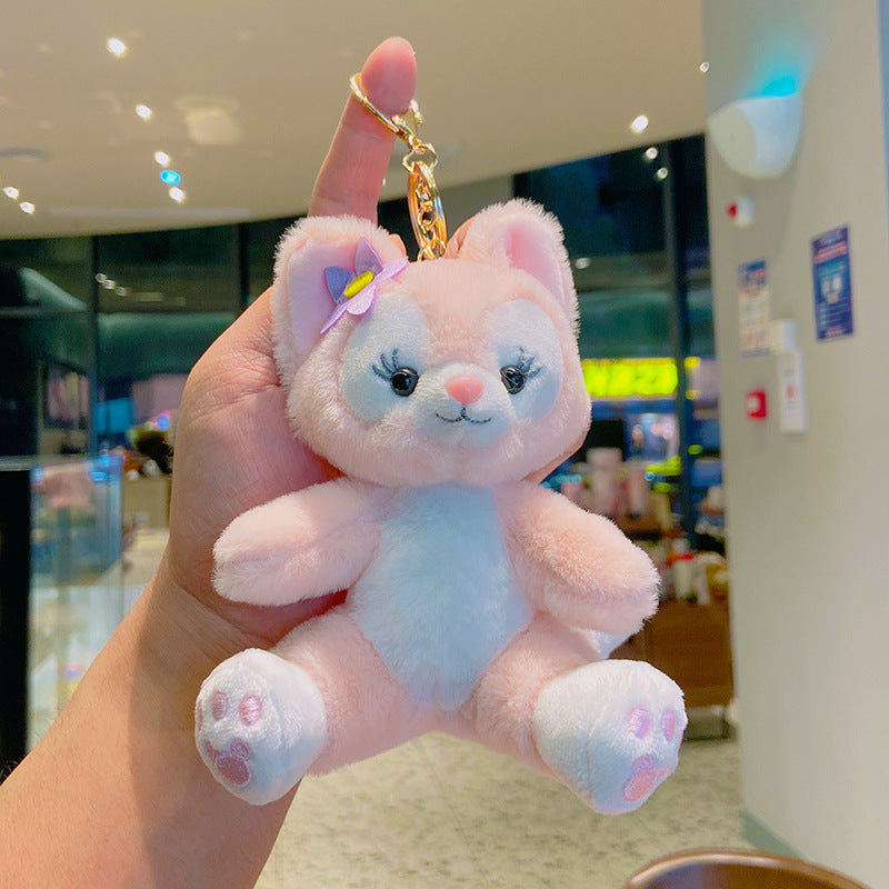Lingna Belle Plush Key Chain Bag Doll Doll Bag Pendant Cute Couple Cartoon Pendant Key Chain