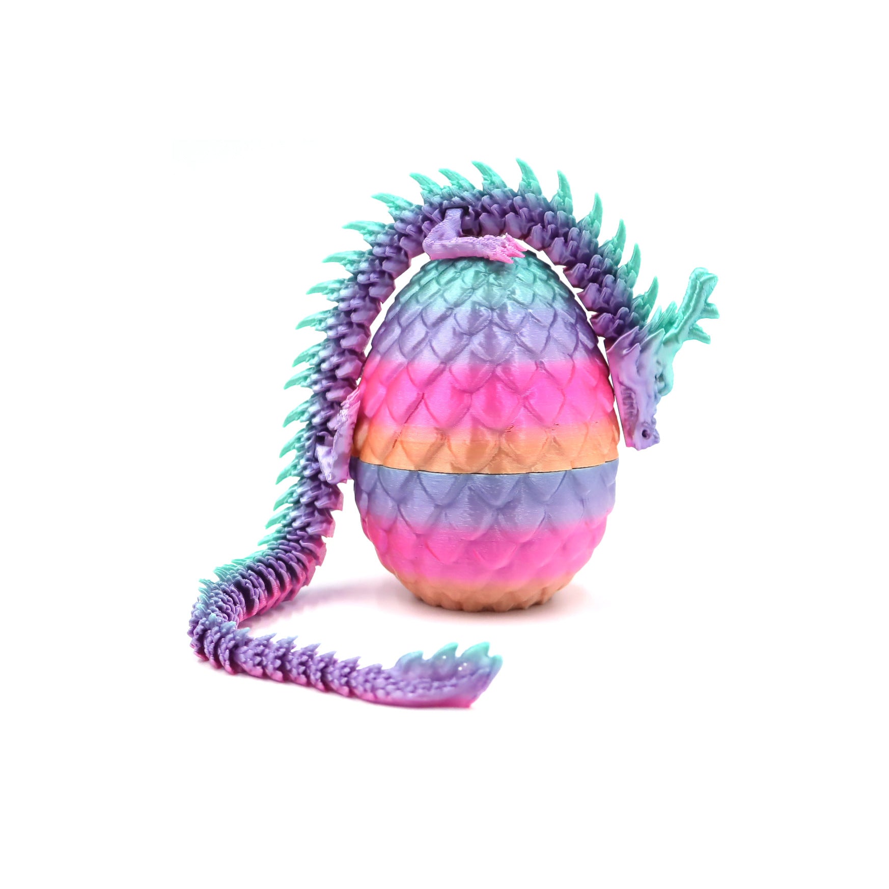 3D Printed Dragon Ornament Chinese Dragon Cross-border Dragon Egg 3D Printed Articulated Dragon Toy Figurine Gift Craft
