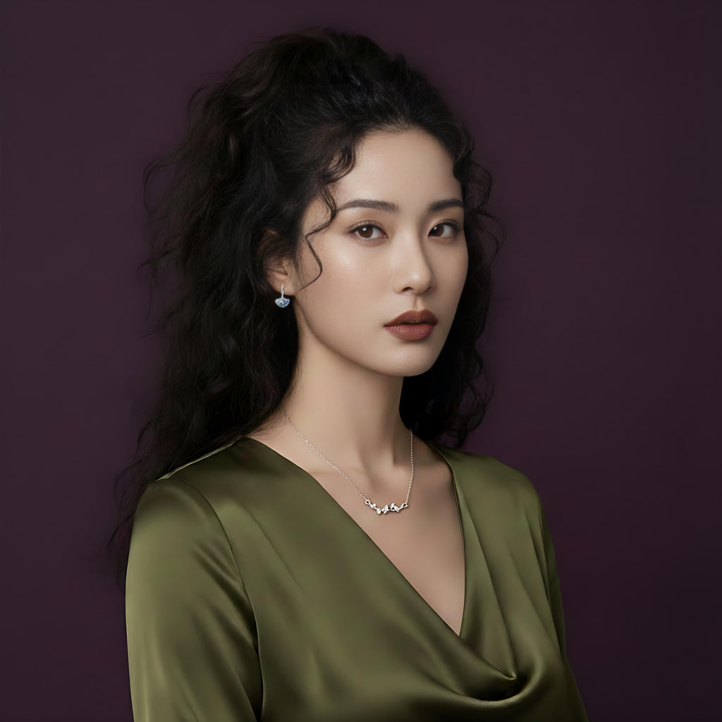 Silver Plated Leaf Necklace NYSHK