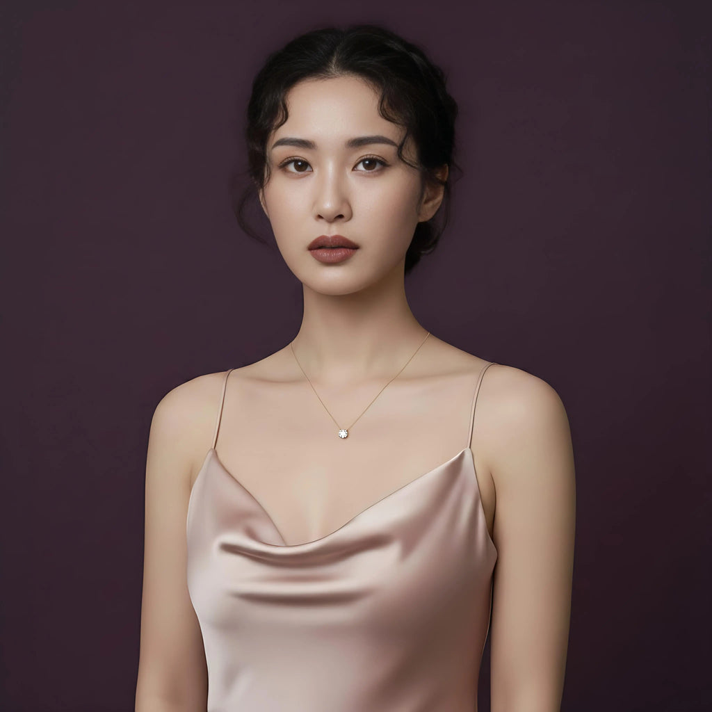 S925 Sterling Silver Gold Plated Zircon Clavicle Necklace - NYSHK