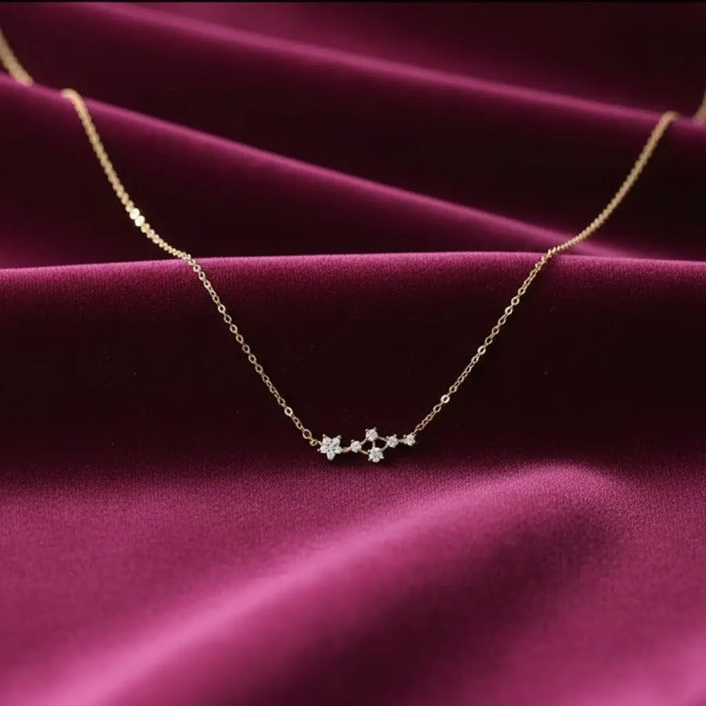 S925 Sterling Silver 14K Gold Plated Five Pointed Star Necklace - NYSHK