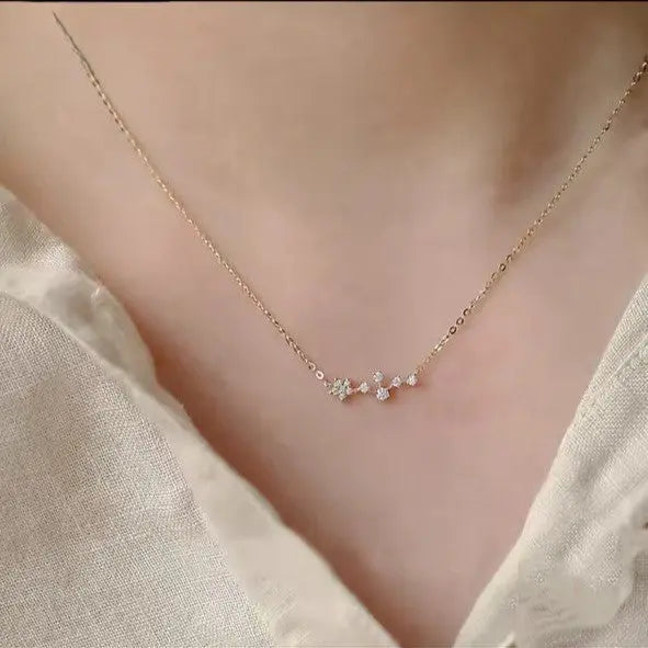 S925 Sterling Silver 14K Gold Plated Five Pointed Star Necklace - NYSHK