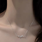 S925 Sterling Silver Bamboo Joint Necklace High End Collarbone Chain - NYSHK