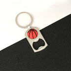 Qatar World Cup Small Gift Baking Varnish Metal Bottle Opener Basketball Football Key Chain