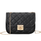 Small square bag embroidered diamond grid women's bag