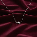 Silver Double Butterfly Necklace