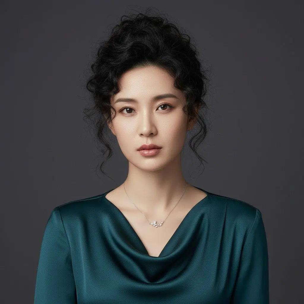 S925 Sterling Silver Double Butterfly Forest Style Necklace with Clavicle Chain - NYSHK