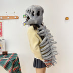Dinosaur Skeleton Headpiece Dinosaur Bones Hat Mask Cosplay Decoration Prop for Kids and Adults