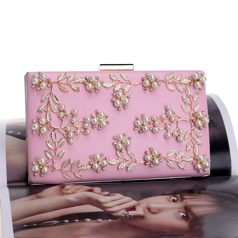 Clutch Bag Evening Bag Women's European And American Banquet Bag Flower Evening Bag