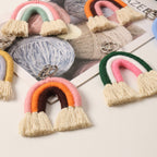 New Cotton Thread Woven Rainbow Key Chain Car Woven Lanyard Creative Men's And Women's Key Chain