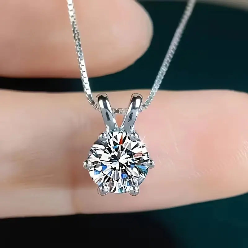 925 Sterling Silver Cubic Zirconia Hip Hop Inspired Bling Style Necklace - NYSHK