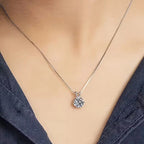 925 Sterling Silver Cubic Zirconia Hip Hop Inspired Bling Style Necklace - NYSHK