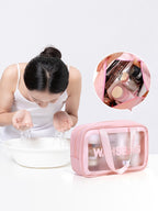 Cosmetic Bag Toiletry Bag Portable Wash Bag Letter Organizer Ins Transparent Storage Bag