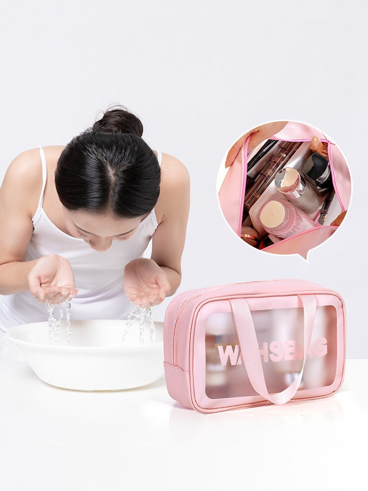 Cosmetic Bag Toiletry Bag Portable Wash Bag Letter Organizer Ins Transparent Storage Bag