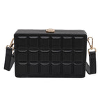 Fashionable embossed shoulder bag chocolate crossbody bag