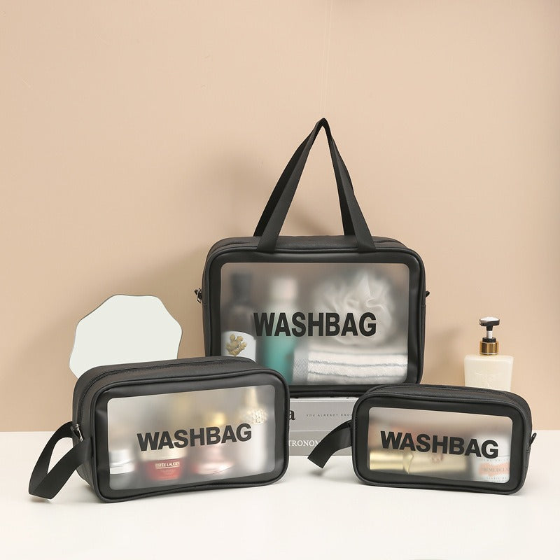 Cosmetic Bag Toiletry Bag Portable Wash Bag Letter Organizer Ins Transparent Storage Bag