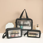 Cosmetic Bag Toiletry Bag Portable Wash Bag Letter Organizer Ins Transparent Storage Bag