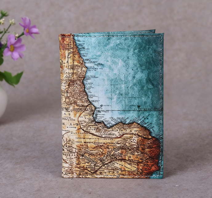 Passport Cover Color Printing Canvas Printing Travel Abroad Universal PU Leather Passport Clip Passport Book Travel