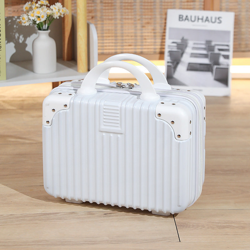 Vintage Luggage Mini Makeup Case 14-inch Small Box Gift Box 16-inch Carry-on Bag Storage Lock Box