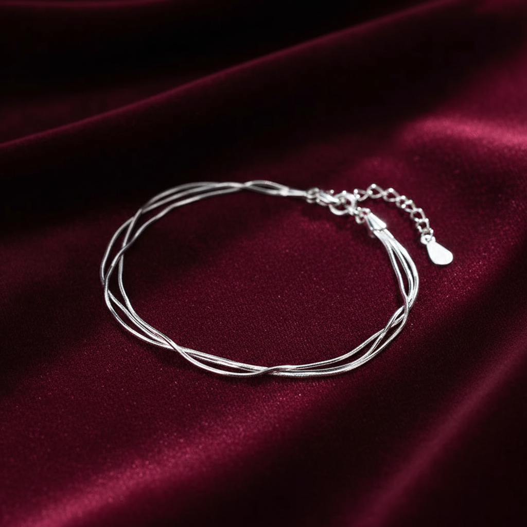 Women’s 925 Sterling Silver Layered Bracelet | Korean style Jewelry NYSHK