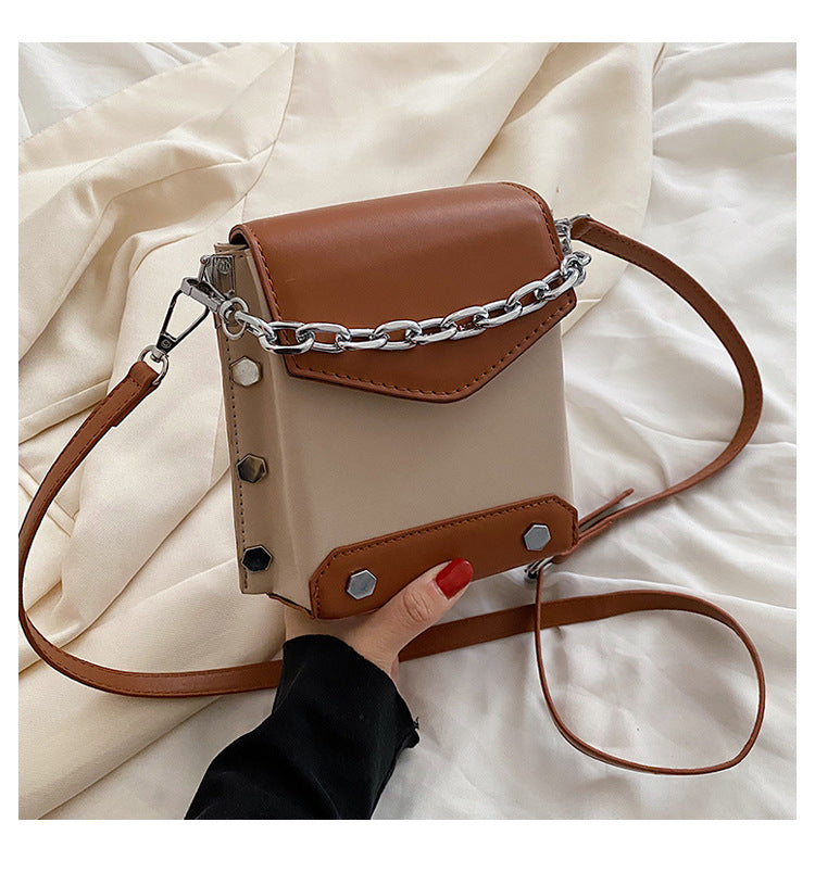Women's Bag Fashion Mobile Phone Bag New Chain Rivet Small Bag Trendy Shoulder Messenger Bag