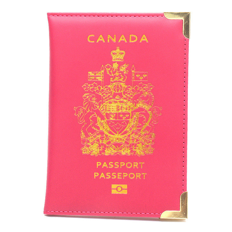 Canadian passport clip with copper feet and metal corners lightweight travel passport cover