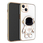 For iPhone13 Mobile Phone Shell New Electroplating 6D Astronaut Bracket Apple 12 Astronaut Anti-Fall Protective Cover