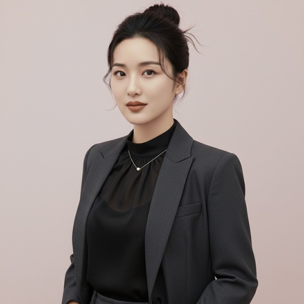 Silver Necklace with Pearl