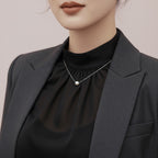 Silver Necklace with Pearl Pendant NYSHK